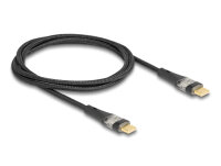 DELOCK USB 2.0 Typ-C St. zu St. transparent PD 3.0 100 W 1 m