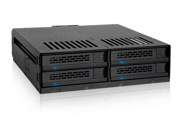 Backplane IcyDock 4x6,3cm SATAI-III/SAS in 1x5,25" HDD/SSD
