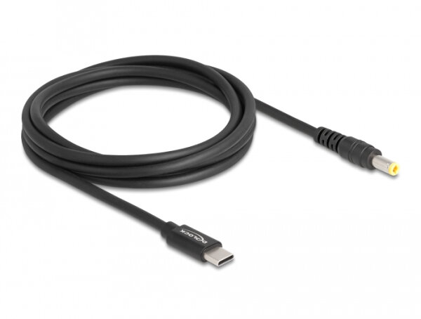 DELOCK Notebook Ladekabel USB Type-C St. zu 5,5 x 2,5 mm st.