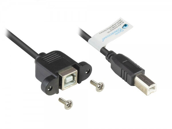 Good Connections USB2.0 Verlängerung A-Einbaub. B  0,3m