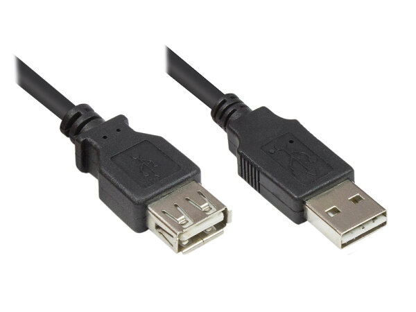 Good Connections USB2.0 Verlängerung A-St.-A-Bu. schw. 0,5m