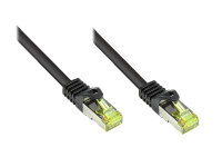Good Connections Patchkabel m. Cat.7 Rohk. schwarz 0,15m