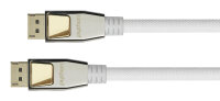 Python DP1.2 Kabel AKTIV 4K2K Nylongeflecht weiß 10m