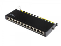 Good Connections Patchpanel Cat.6  12-Port 0,5 HE schwarz