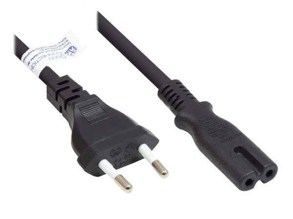 Good Connections Euro-Netzkabel an C7/Euro 8 Bu. schw. 3m