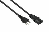 kabelmeister Netzkabel Schweiz Typ J SEV1011 an C13 schw 1,8