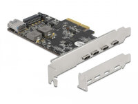DELOCK PCI Express x4 Karte 4x USB Type-C + 1 x USB Typ-A
