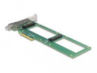 DELOCK PCI Express 4.0 x8 Karte 2 x intern U.2 NVMe SFF-8639