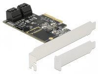 DELOCK 5 Port SATA PCI Express x4 Karte Low Profile Formfak.