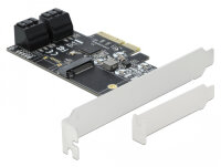 DELOCK 4 Port SATA und 1 Slot M.2 Key B PCI Express x4 Karte