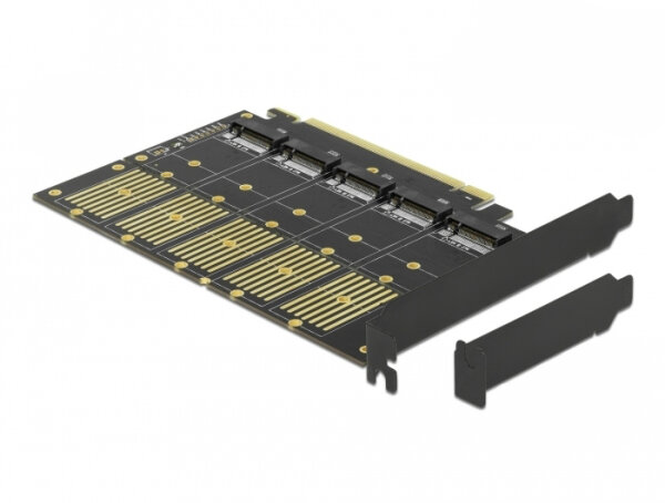 DELOCK PCI Express x16 Karte zu 5 x intern M.2 Key B / SATA