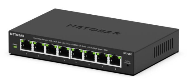 NETGEAR Switch 8x GE GS308E-400EUS Unmanaged Plus