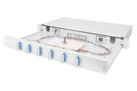 DIGITUS LWL Spleißbox 1HE bestückt  6x SC DX...