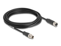 DELOCK M12 Kabel X-kodiert 8 Pin Stecker zu Buchse PVC 5 m