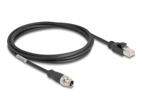 DELOCK M12 Kabel X-kodiert 8 Pin St. zu St. PVC 2 m