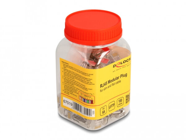 DELOCK RJ45 Modularer Stecker Cat.6A 100er Set