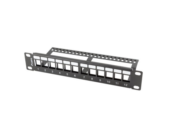 LANBERG 10" Patchpanel Blank 1U 12-Port Keystone Organizer s