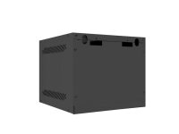 LANBERG 10"  4U 280x310 Wandgehäuse Glastür (FlatPack) sw