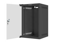 LANBERG 10"  9U 280x310 Wandgehäuse Glastür (FlatPack) sw