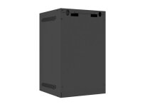 LANBERG 10"  9U 280x310 Wandgehäuse Glastür (FlatPack) sw