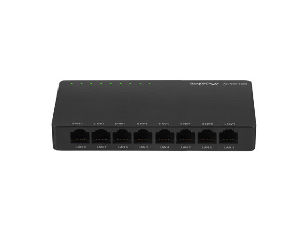 LANBERG Switch  8-Port 1Gb/s unmanag. Gigab.Eth. Desktop 12V