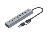 CONCEPTRONIC 7-Port Hub USB-A3.0/-C...