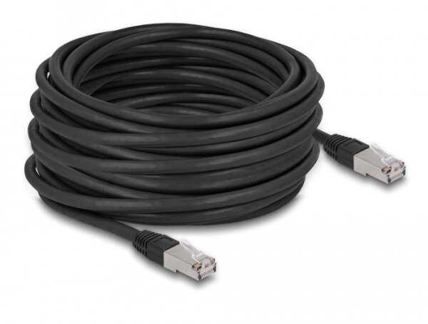 DELOCK RJ45 NWK Cat.6A S/FTP PE Outdoor 15 m schwarz