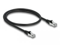 DELOCK RJ45 NWK Cat.6A S/FTP PUR Outdoor 0,5 m schwarz