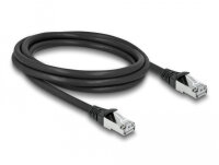 DELOCK RJ45 NWK Cat.6A S/FTP PUR Outdoor 2 m schwarz