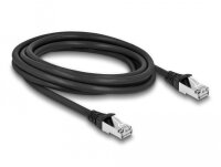DELOCK RJ45 NWK Cat.6A S/FTP PUR Outdoor 3 m schwarz