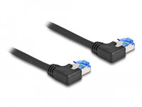 DELOCK RJ45 NWK Cat.6A S/FTP links gewinkelt 1 m schwarz