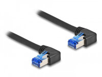 DELOCK RJ45 NWK Cat.6A S/FTP rechts gewinkelt 1 m schwarz