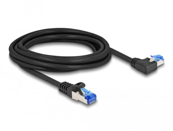 DELOCK RJ45 NWK Cat.6A S/FTP gerade  gewinkelt 3m schwarz