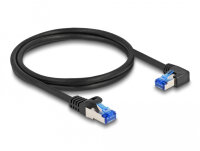 DELOCK RJ45 NWK Cat.6A S/FTP gerade  gewinkelt 1m schwarz