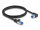 DELOCK RJ45 NWK Cat.6A S/FTP gerade  gewinkelt 1m schwarz