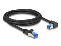 DELOCK RJ45 NWK Cat.6A S/FTP gerade  gewinkelt 3m schwarz