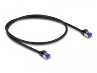 DELOCK RJ45 Netzwerkkabel Cat.6A S/FTP Slim 0,5m schwarz