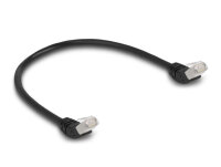 DELOCK RJ45 Netzwerkkabel Cat.6A S/FTP Slim 45 0,5m schwarz