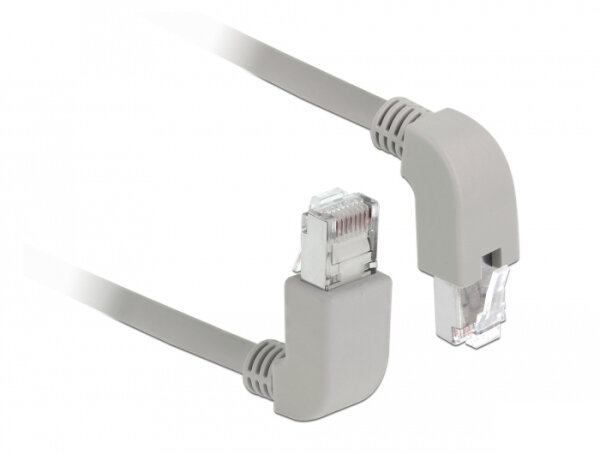 DELOCK Netzwerkkabel RJ45 Cat.6A S/FTP oben/unten gew. 1m