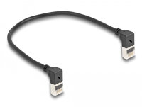 DELOCK RJ45 Netzwerkkabel Cat.6A S/FTP Slim 90° 0,25m...