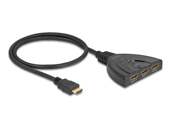 DELOCK HDMI Switch 3 x HDMI in zu 1 x HDMI out  8K60Hz 60 cm