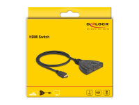 DELOCK HDMI Switch 3 x HDMI in zu 1 x HDMI out  8K60Hz 60 cm