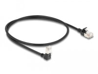 DELOCK RJ45 Netzwerkkabel Cat.6A S/FTP Slim 90°unten...