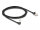 DELOCK RJ45 Netzwerkkabel Cat.6A S/FTP Slim 90°unten 2m schw