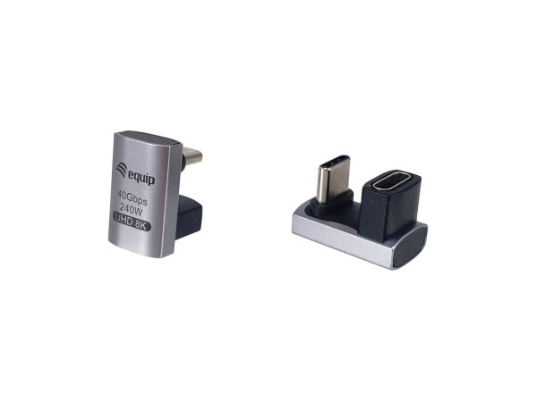 Equip Adapter USB-C->USB-C 180°          40Gbps PD 240W 2Stk