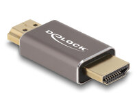 DELOCK HDMI Adapter Stecker zu Stecker 8K 60 Hz grau Metall