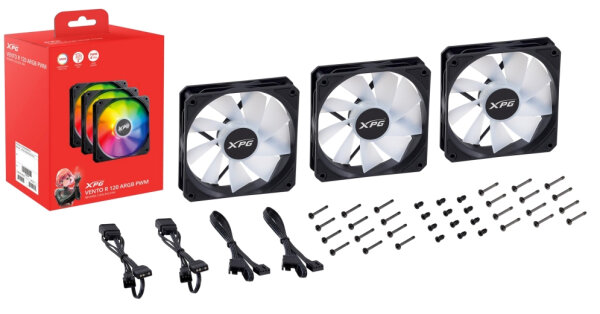 Lüfter XPG VENTO R120 ARGB PWM Fan 3er schwarz