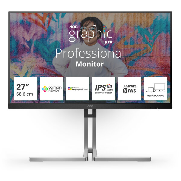 AOC 68,6cm (27")  Q27U3CV   16:09 HDMI+DP+USB-C IPS black