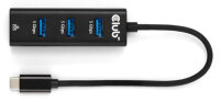 Club3D USB-Hub USB Typ-C 3.2 > 3x USB Typ A...