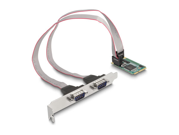 DELOCK PCIe Card full size zu 2x Seriell RS-232 D-Sub 9 Pin